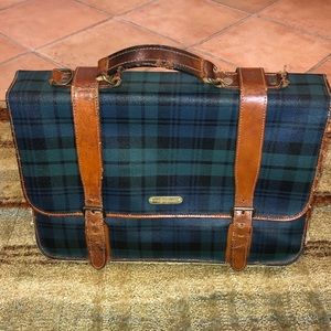 Ralph Lauren BLACK WATCH plaid cross portfolio bag